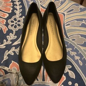 Christian Siriano Textured Black Flats Size 8